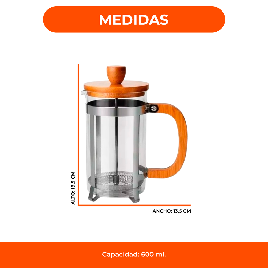 Cafetera Prensa Francesa 600ml