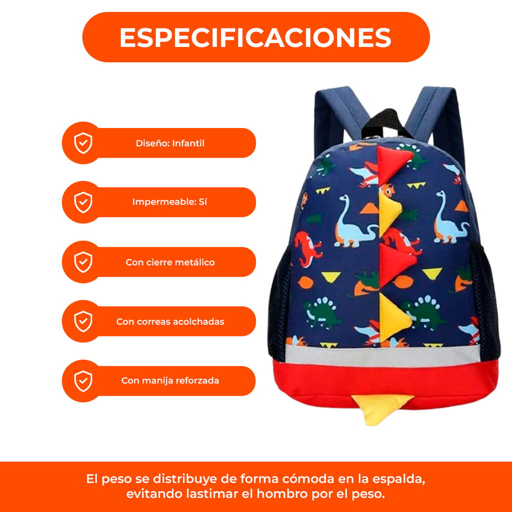 Mochila Infantil de Dinosaurios