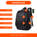 Mochila Antirrobo Urbana Impermeable Con Usb Laptop 15,6