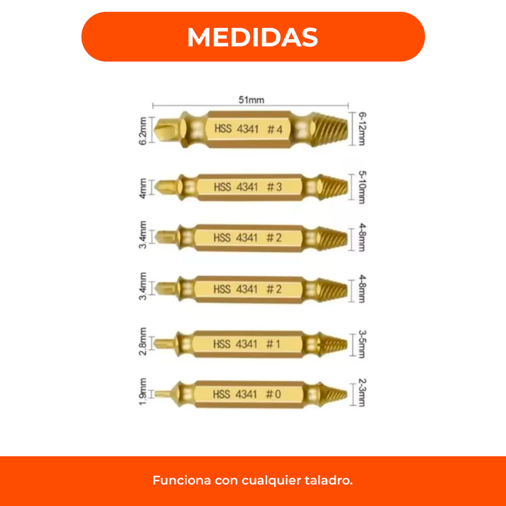 Juego de Extractores de S. Removedor Para S