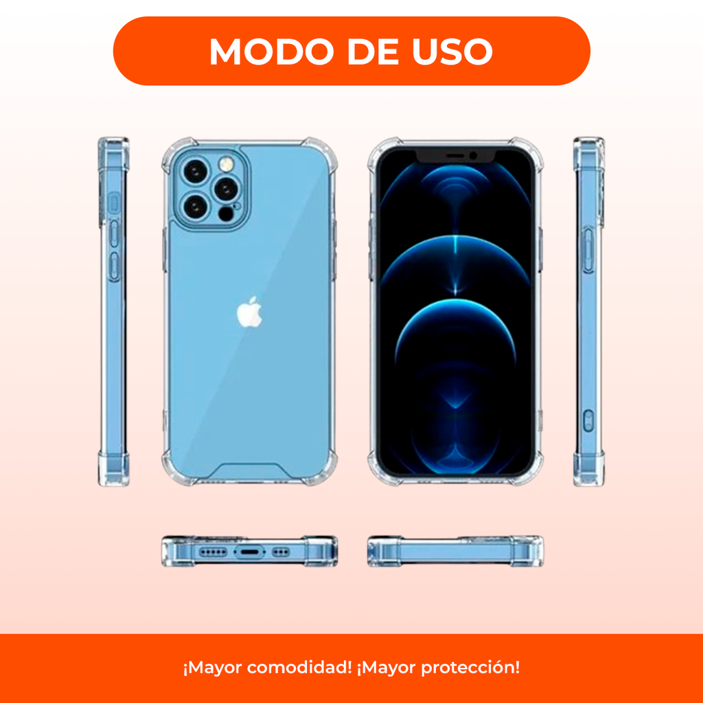 Funda Para iPhone 15 Pro Transparente Reforzada