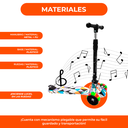 Monopatin Extensible Luz Led Rgb 4 Ruedas Silicona Parlante