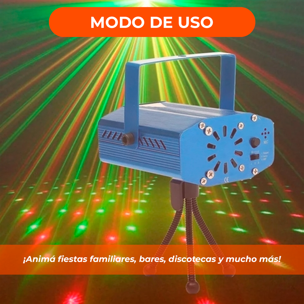 Laser Lluvia Multipunto Led Rojo Verde Audioritmico Dj