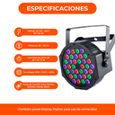 Luz Proton par 36 Luces Dj Audioritmica Dmx Iluminacion Led