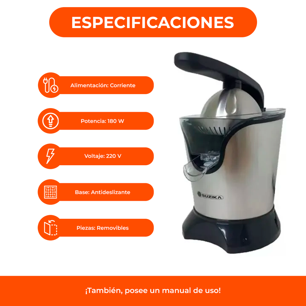 Exprimidor Electrico Profesional Juguera Frutas Pulpa Jugo