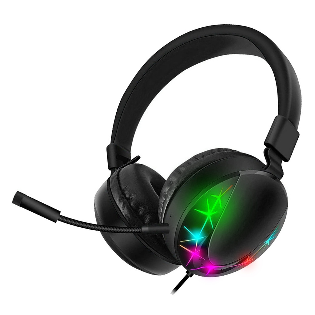 Auricular Gamer Headset 3D Stereo Rgb Retráctil Akz-021