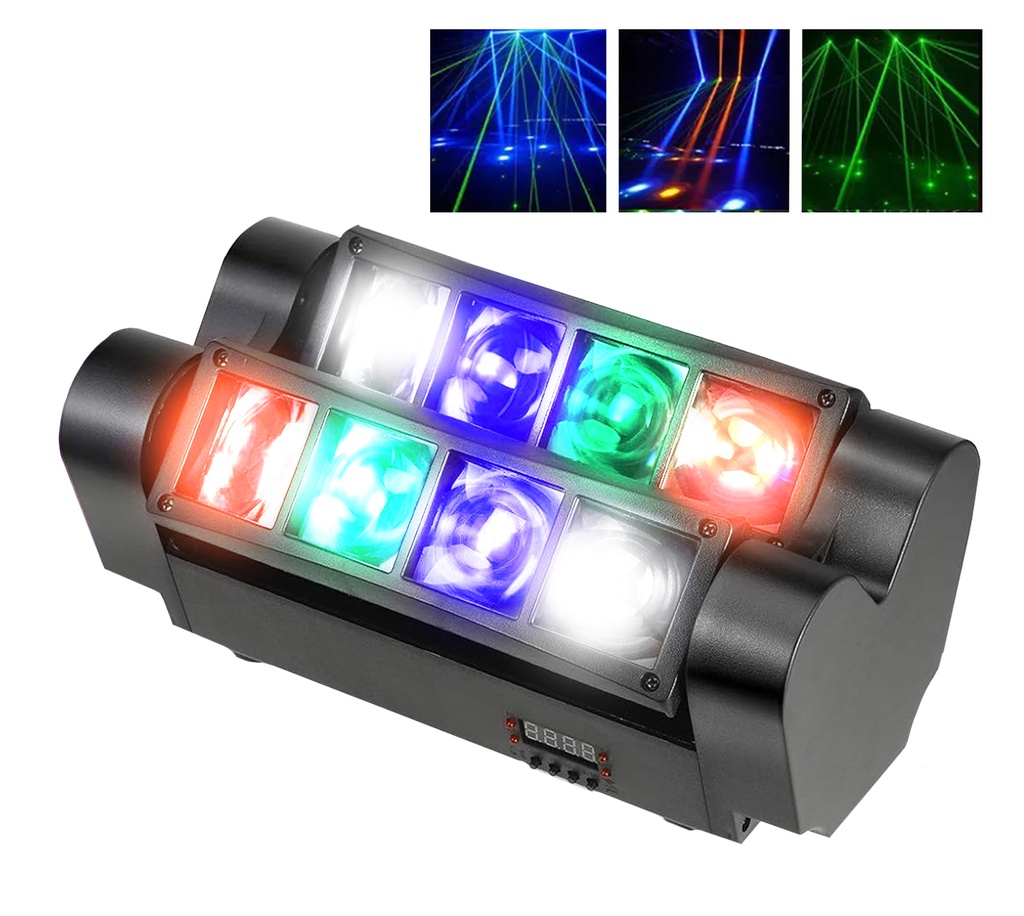 Cabezal Spider Led Rgbw Doble Barra De Led Movil Beam