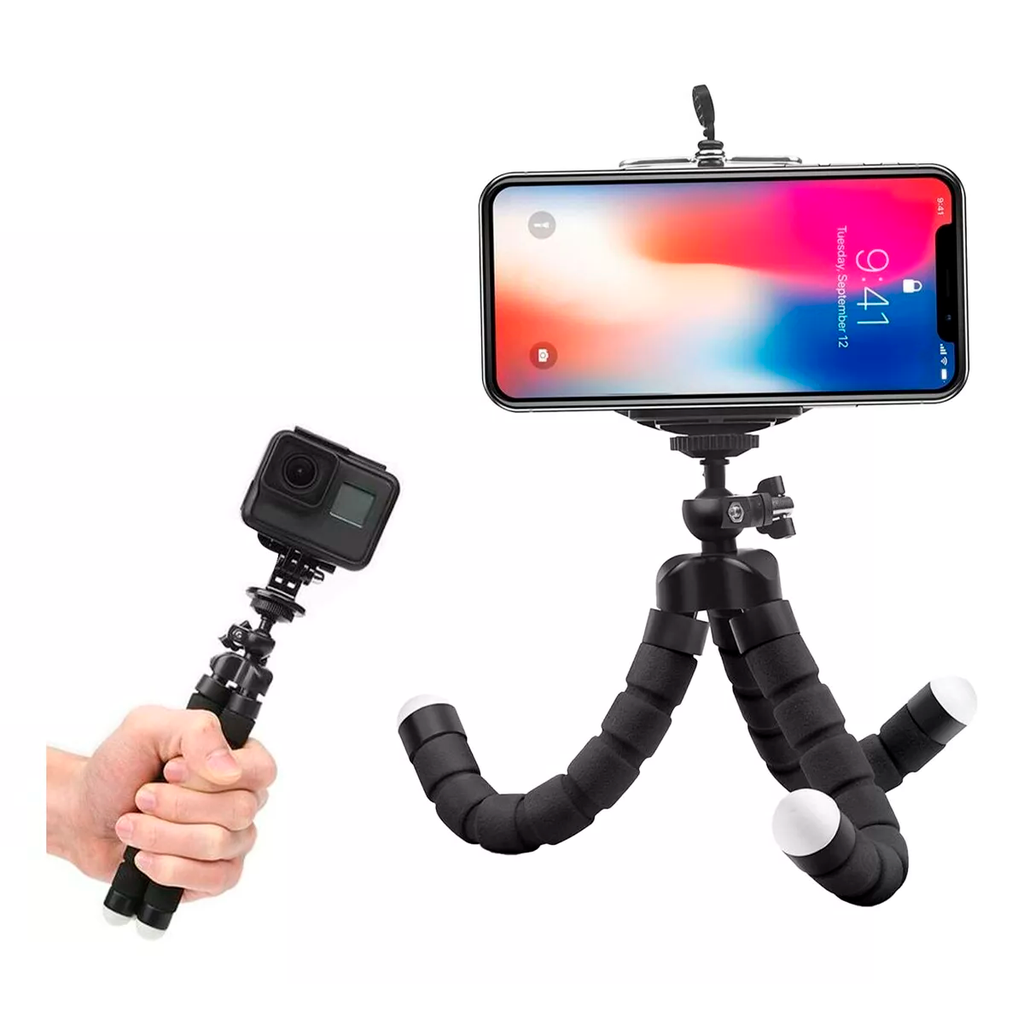 Tripode Celular Flexible + Adaptador Camara Selfie Kit