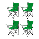 Set 4 Sillas Director Sillón Plegable Playa Camping Pesca Verde