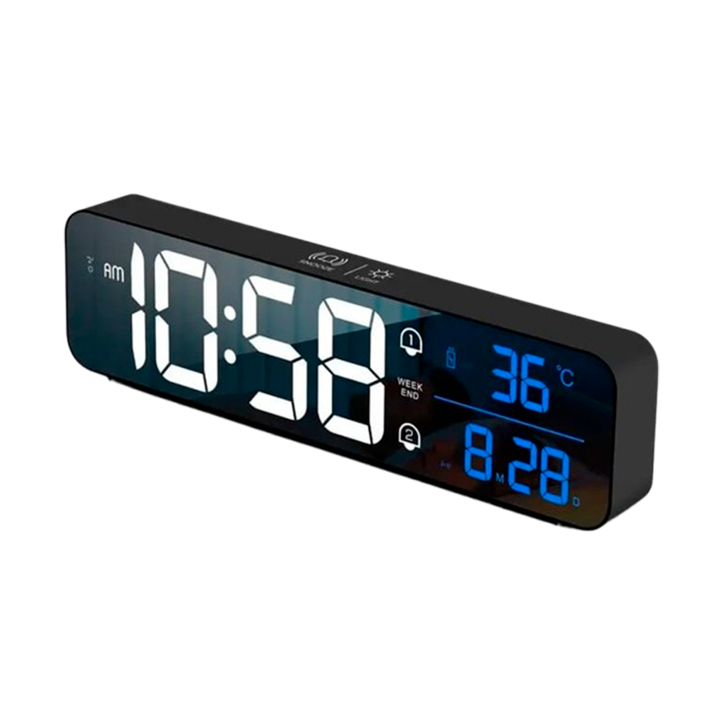 Reloj Despertador Pantalla Led Alarma Temperatura Brillo