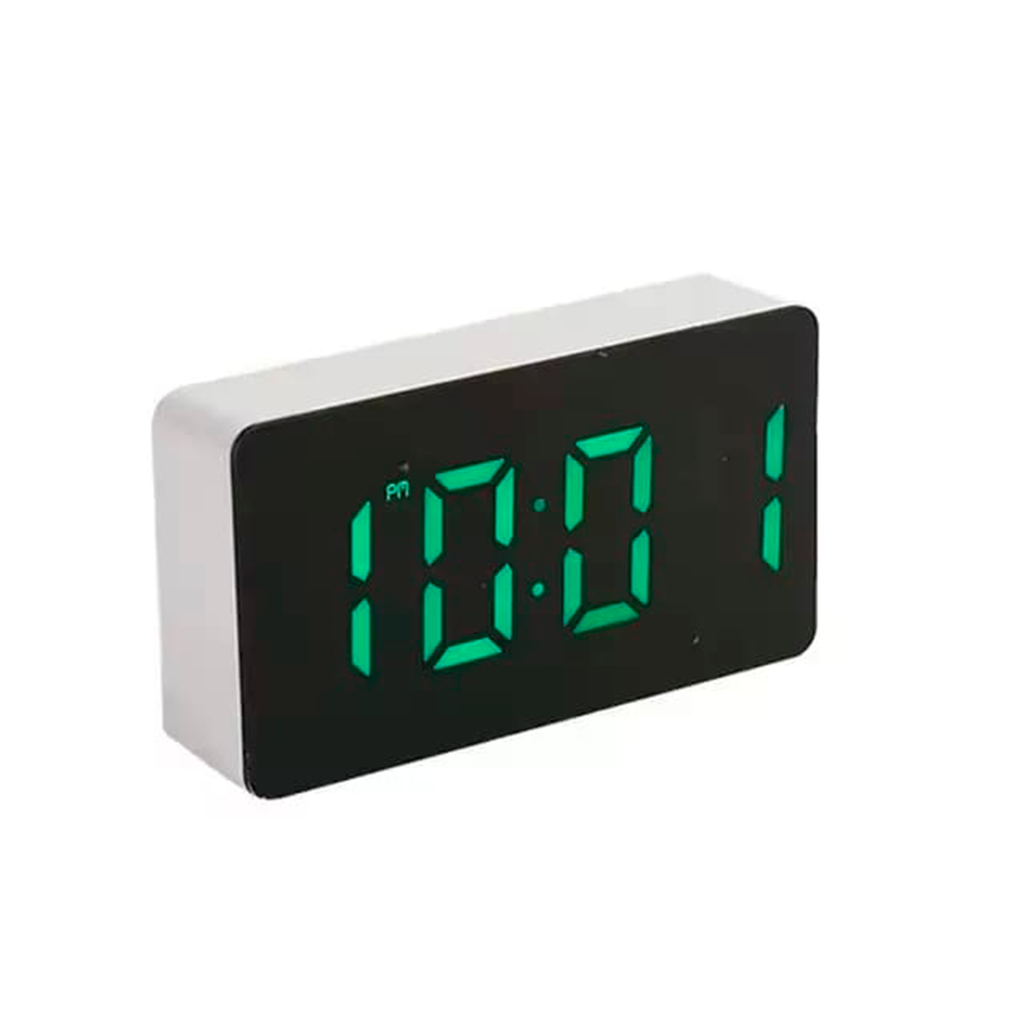 Reloj Despertador Pantalla Espejada Con Alarma Y Temperatura