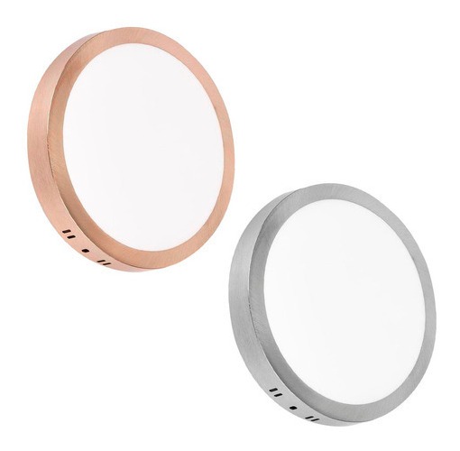 [16031] Panel Led 18w Aplicar Superficial Plafon Circular Redondo Bronce