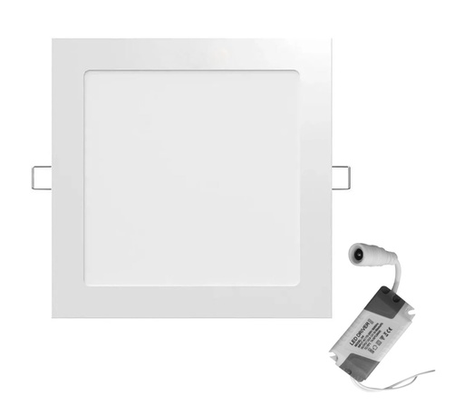 Panel Plafon Led 18w Fria Calida Embutir Cuadrado Interior