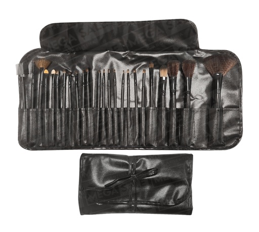 Set X24 Brochas Y Pinceles Para Maquillaje Con Estuche