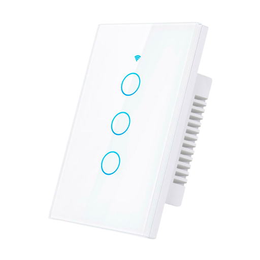 [554-2] Tecla Smart Pared Blanca 3 Canales Wifi Ac100-240v